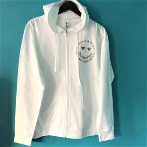 SOUTHAMPTON EMBROIDERED WHITE HOODIE